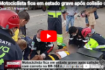 Motociclista fica em estado grave ap&oacute;s colis&atilde;o com carreta na BR 364 em Ariquemes  &ndash; V&iacute;deo