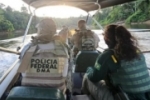 PF destr&oacute;i 29 dragas usadas em garimpo clandestino no Rio Madeira