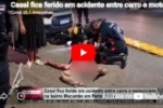 Casal fica ferido em acidente entre carro e motocicleta no bairro Mocambo em Porto Velho &ndash; V&Iacute;DEO
