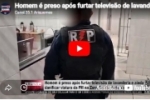 Homem &eacute; preso ap&oacute;s furtar televis&atilde;o de lavanderia e ainda danificar viatura da PM na Zona Sul de PVH &ndash; V&Iacute;DEO