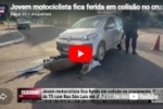 Jovem motociclista fica ferida em colis&atilde;o no cruzamento da T&ndash;5 com Rua S&atilde;o Lu&iacute;s em Ji&ndash;Paran&aacute; &ndash; V&Iacute;DEO