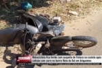 Motociclista fica ferido com suspeita de fratura ap&oacute;s colis&atilde;o no bairro Rota do Sol em Ariquemes &ndash; V&Iacute;DEO