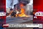 Grave acidente envolvendo duas carretas &eacute; registrado na BR 364 pr&oacute;ximo a Ariquemes &ndash; V&Iacute;DEO