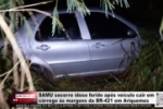SAMU socorre idoso ferido ap&oacute;s ve&iacute;culo cair em c&oacute;rrego &agrave;s margens da BR&ndash;421 em Ariquemes &ndash; V&Iacute;DEO