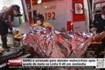 SAMU &eacute; acionado para atender motociclista ap&oacute;s queda de moto na Linha C&ndash;40 em Joel&acirc;ndia &ndash; V&Iacute;DEO