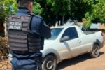 JARU: Pol&iacute;cia Militar recupera Fiat Strada furtada poucas horas ap&oacute;s o crime