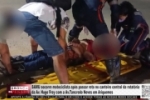 SAMU socorre motociclista ap&oacute;s colidir em rotat&oacute;ria da Av. Hugo Frey com Tancredo Neves &ndash; V&Iacute;DEO