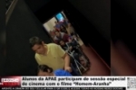 Alunos da APAE participam de sess&atilde;o especial de cinema com o filme “Homem Aranha” &ndash; V&Iacute;DEO