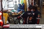 Motociclista e passageira ficam feridos ap&oacute;s colis&atilde;o de motocicleta na traseira de carro em frente &agrave; Novalar na Av. Tancredo Neves em Ariquemes &ndash; V&Iacute;DIO