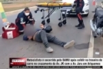 Motociclista &eacute; socorrido pelo SAMU ap&oacute;s colidir na traseira de carro no cruzamento da Av. JK com a Av. Jaru em Ariquemes &ndash; V&Iacute;DEO
