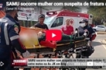 SAMU socorre mulher com suspeita de fratura ap&oacute;s colis&atilde;o entre motos na Av. JK em Ariquemes &ndash; V&Iacute;DEO