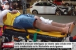 Condutor &eacute; preso por embriaguez ao volante ap&oacute;s colis&atilde;o entre carro e motocicleta na Av.  Machadinho em Ariquemes &ndash; V&Iacute;DEO