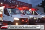 SAMU socorre duas v&iacute;timas ap&oacute;s colis&atilde;o entre motocicletas na Av. Tancredo Neves com a Av. Machadinho em Ariquemes &ndash; V&Iacute;DEO