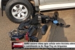 SAMU socorre v&iacute;tima ap&oacute;s colis&atilde;o entre bicicleta el&eacute;trica e caminhonete na Av. Hugo Frey em Ariquemes &ndash; V&Iacute;DEO