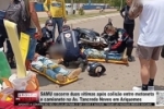 SAMU socorre duas v&iacute;timas ap&oacute;s colis&atilde;o entre motoneta e camionete na Av. Tancredo Neves em Ariquemes &ndash; V&Iacute;DEO