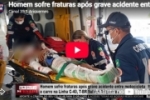 Homem sofre fraturas ap&oacute;s grave acidente entre motocicleta e carro na Linha C&ndash;40 em Ariquemes &ndash; LIVE: ESTAMOS NO AR! PROGRAMA BRONCA DA PESADA