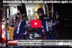 Motociclista fica em estado grav&iacute;ssimo ap&oacute;s colis&atilde;o com carreta na BR&ndash;364 em Ariquemes &ndash; LIVE: ESTAMOS NO AR! PROGRAMA BRONCA DA PESADA