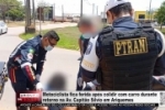 Motociclista fica ferida ap&oacute;s colidir com carro durante retorno na Av. Capit&atilde;o S&iacute;lvio em Ariquemes &ndash; V&Iacute;DEO