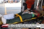 SAMU e PTRAN s&atilde;o acionados ap&oacute;s colis&atilde;o entre motocicletas na Rua Jacund&aacute; com a Alameda Bem&ndash;te&ndash;vi em Ariquemes &ndash; V&Iacute;DEO