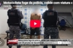 Motociclista foge da Pol&iacute;cia, colide com viatura e acaba detido com 38 por&ccedil;&otilde;es de Maconha em Ariquemes &ndash; LIVE: ESTAMOS NO AR! PROGRAMA BRONCA DA PESADA