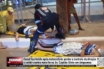 Casal fica ferido ap&oacute;s motociclista perder o controle e colidir no meio&ndash;fio da Av. Capit&atilde;o S&iacute;lvio em Ariquemes &ndash; V&Iacute;DEO