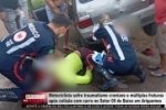 Motociclista sofre traumatismo craniano e m&uacute;ltiplas fraturas ap&oacute;s colis&atilde;o com carro no Setor 09 &ndash; V&Iacute;DEO