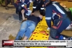 Motociclista sofre poss&iacute;vel fratura na perna ap&oacute;s queda na Rua Registro Setor 09 em Ariquemes &ndash; V&Iacute;DEO