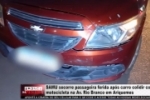 SAMU socorre passageira ferida ap&oacute;s carro colidir com motocicleta na Av. Rio Branco em Ariquemes &ndash; V&Iacute;DEO