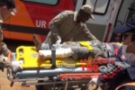 ARIQUEMES: Trabalhador fica com o pé preso em ferragens de carro e sofre fratura exposta na Av. Jamari