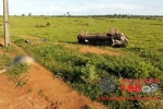 ARIQUEMES: Trabalhador é arremessado de carro e morre após capotamento na RO–257