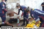 ARIQUEMES: Homem é socorrido pelo Samu após ser esfaqueado no Setor 11