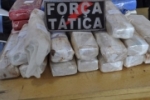 Força Tática intercepta “Quadrilha do PÓ” em duas picapes e apreende 44,5 Kg de drogas