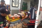 ARIQUEMES: Mulher sofre fraturas em grave acidente entre moto e caminhonete no Jardim Paraná