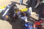 ARIQUEMES: Motociclista fica ferido após colidir em traseira de caminhonete no Setor 01