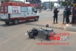 ARIQUEMES: Oscilação do asfalto causa queda de motociclista na Av. Tancredo Neves