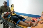 ARIQUEMES: Motociclista fica ferido após se envolver em colisão com carro na rotatória da Av. Guaporé