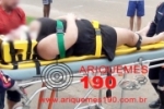 ARIQUEMES: Mulher fratura o antebraço em acidente na Avenida Jamari