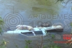 ARIQUEMES: Agricultor cai em rio com caminhonete para evitar acidente na ponte da Linha C–65