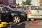 ARIQUEMES: Violenta colisão entre carros deixa vítimas feridas na Alameda Brasília