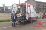 ARIQUEMES: Mulher sofre escoriações após cair de moto na Av. Jamari