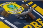 Em Rondônia, PRF registra duas prisões por porte ilegal de arma de fogo
