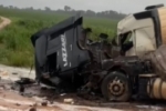 Colisão entre carretas deixa duas pessoas feridos na BR–364 entre Itapuã e Ariquemes, em RO – Vídeos