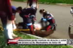 Motociclista perde controle da direção e colidi em árvore na Av. Machadinho do Setor 05 – Vídeo